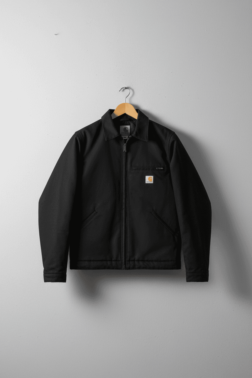 Carhartt Detroit jacket on a hanger
