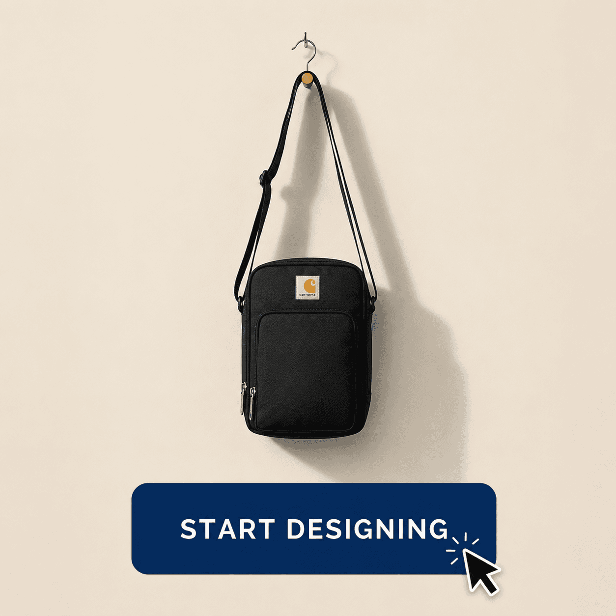 Folded premium apparel arranged on a neutral backdrop